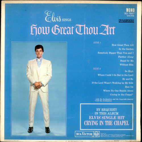 Elvis Presley How Great Thou Art UK 英盤LP Elvis Presley – How Great Thou Art – Vinyl (LP, Album), 1967